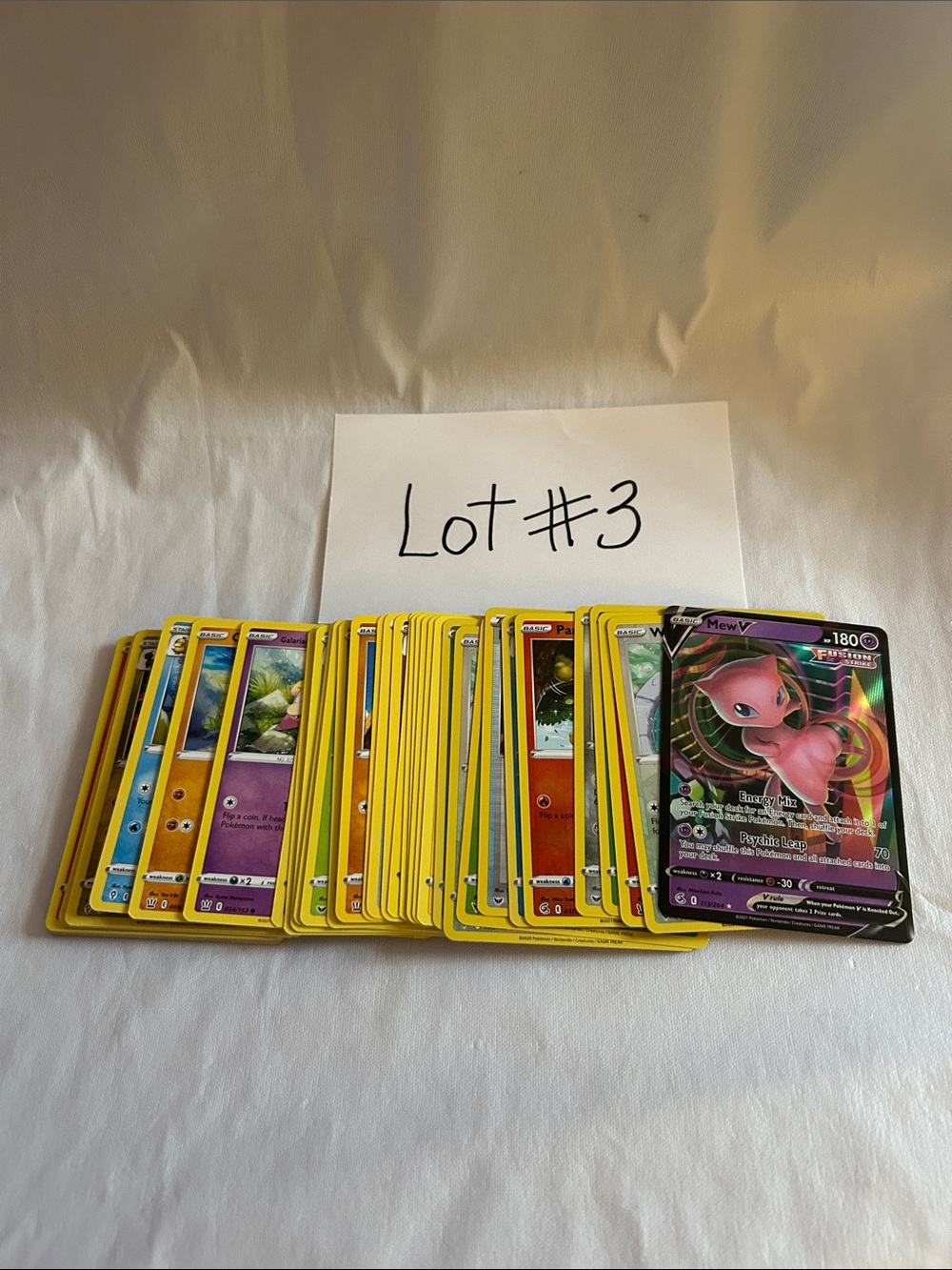 Pokemon Card Lot 50 Common and 10 Uncommon Cards Plus 1 V Card - Picture 3 of 4